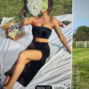 Shein Knotted Dress in Black Size S